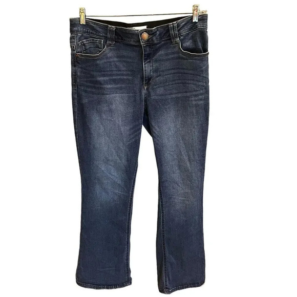 Democracy Jeans Womens 16 ab Technology Stretch Blue Denim Work School - Picture 2 of 9